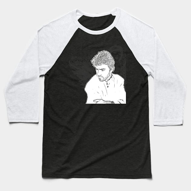 George Michael | Stay cool | Black Baseball T-Shirt by Degiab